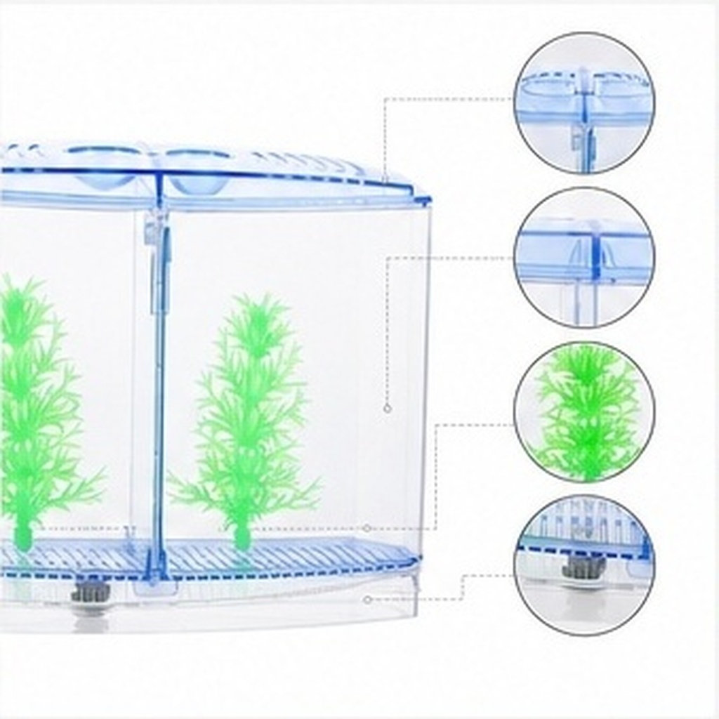 Live Plant Aquarium - 1 Adet Şeffaf, Kompakt Akrilik Balık