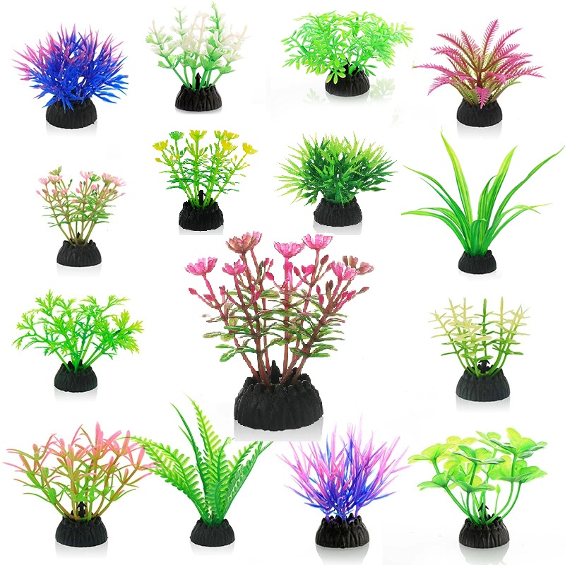 Aquarium Plant Substrate - Simülasyon Yapay Bitkiler PVC Sualtı Su
