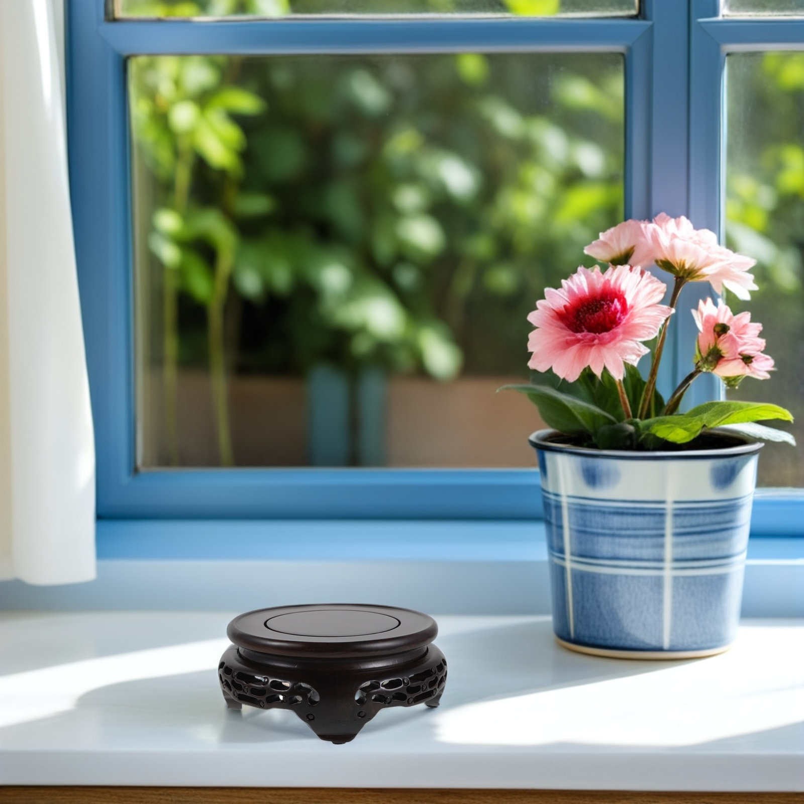 Ahşap Vazo Standı, Yuvarlak Ta - Plant Aquarium Pot incelemesi ve fiyatı